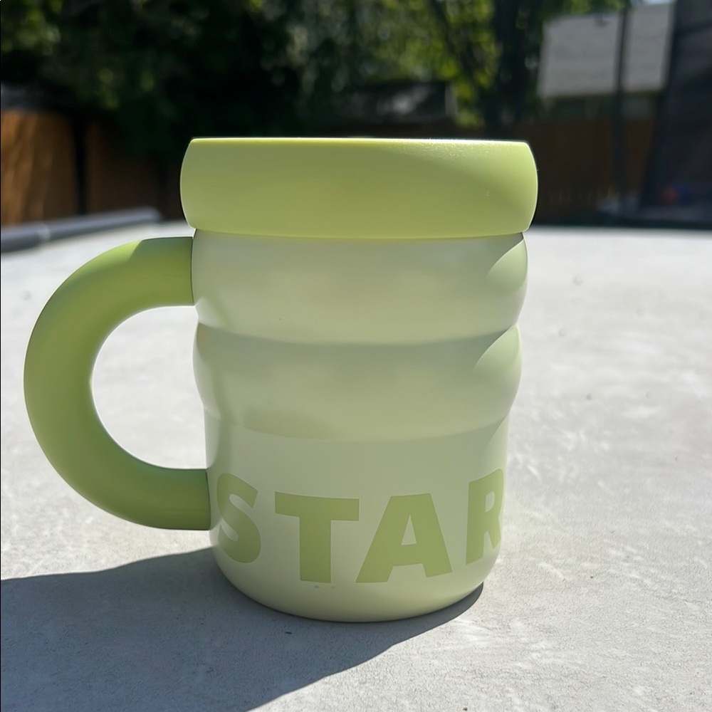 Starbucks Matcha Green Ripple metal Mug with Handle